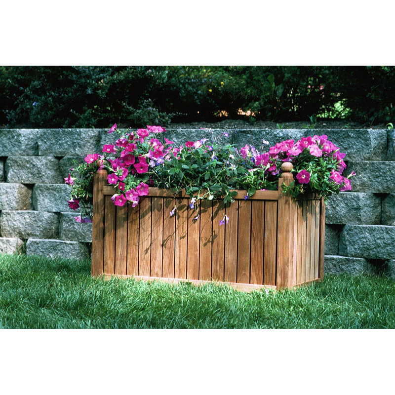 Teak Outdoor 36" Rectangle Planter Box
