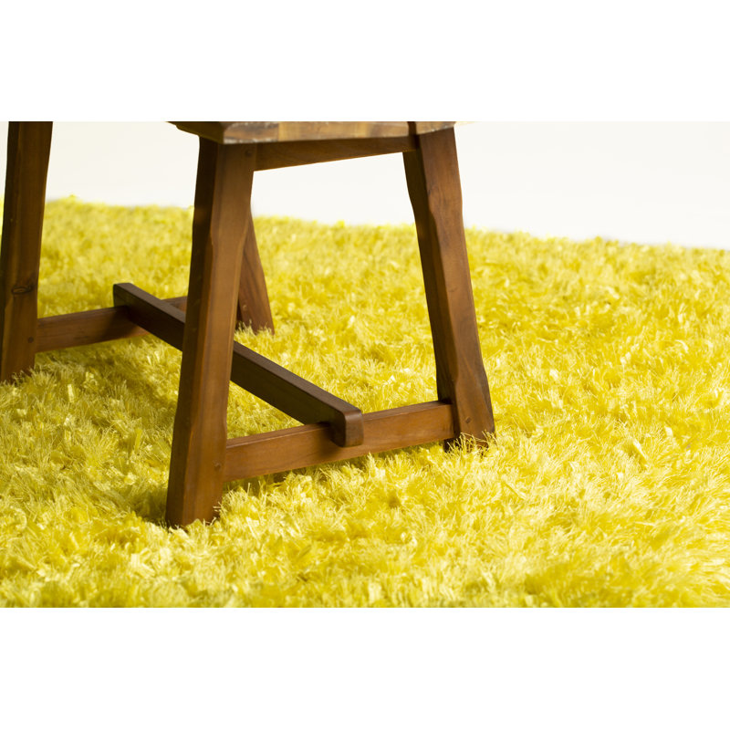 Tapis de zone jaune touffeté à la main vibrant Keturah
