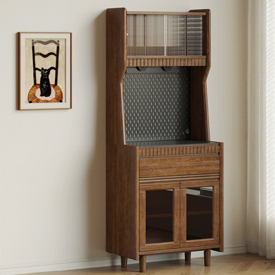 Scandinavian Solid Wood Storage Food Cabinet