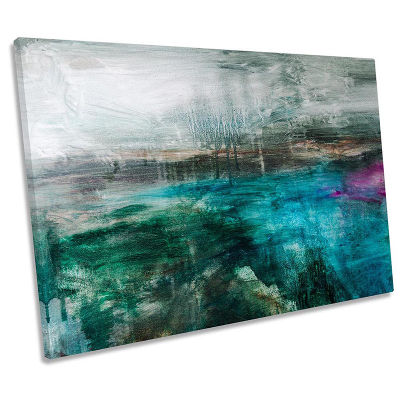 Abstract Grunge Minimalist - Wrapped Canvas Print, 30.5cm H x 45.7cm W x 2cm D