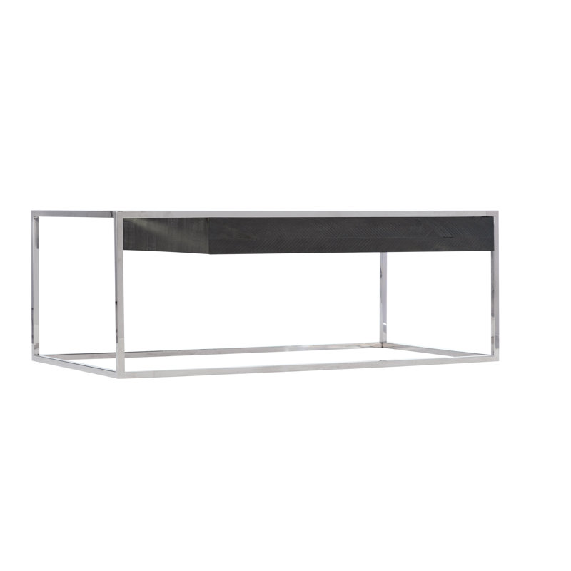 Loft 52'' Black Rectangular Coffee Table with Storage