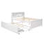 Lit plateforme double avec tête de lit, USB, lit gigogne simple et 3 tiroirs-118039118-118039119