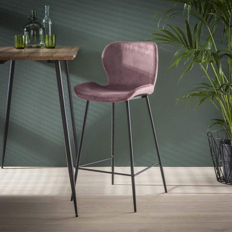 67 Cm Bar Chair Ricarda, Pink