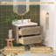 Meuble-lavabo flottant en chêne antique avec lavabo 30 po Verwood-2117412338