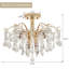 Plafonnier encastré en cristal 6 lumières