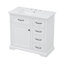 Meuble-lavabo 36 po avec lavabo, lavabo en céramique, 2 tiroirs basculants, charnières de porte à fermeture en douceur, blanc-118004046