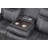 Zubaida Dark Gray Polish Microfiber Power Motion Sofa W/Drop Down Table