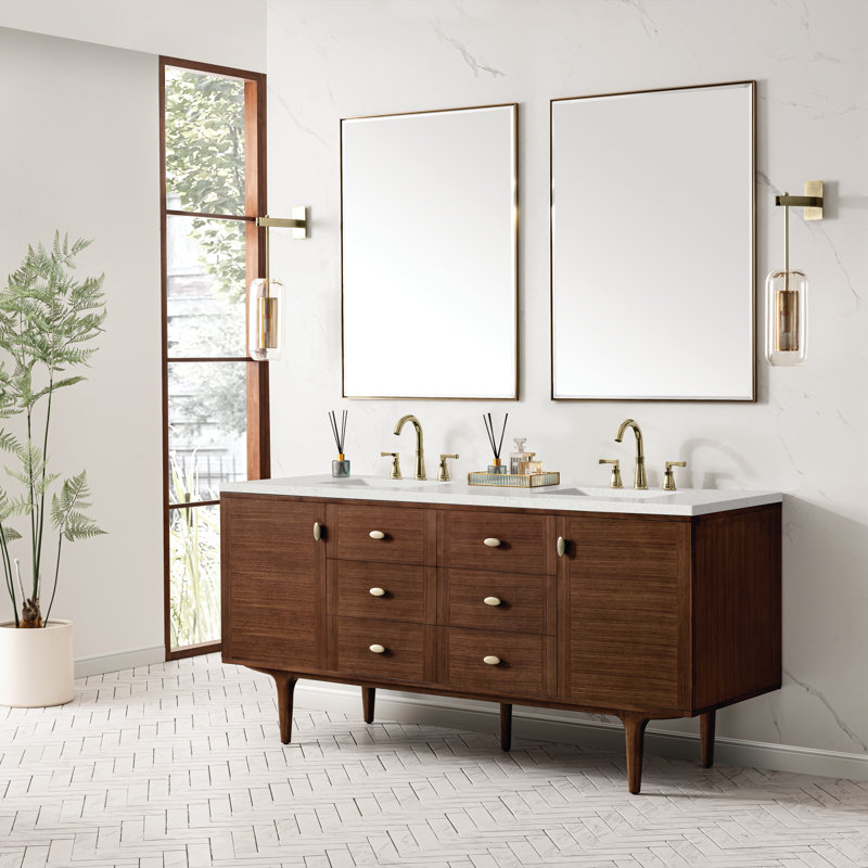 Amberly 72'' W Double Vanity, Lime Delight, 8" Widespread