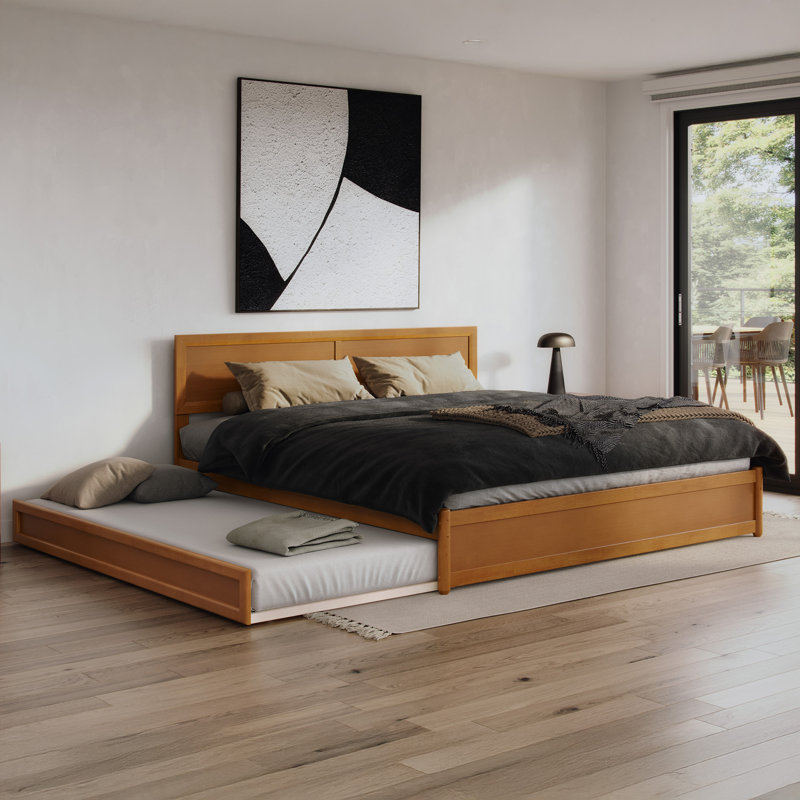 Lit plateforme Astley, Très grand, Caramel clair