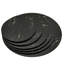 Plateau de table rond en verre trempé de 36 pouces en marbre noir - remplacement bricolage pour les tables de salle à manger, de café et de patio