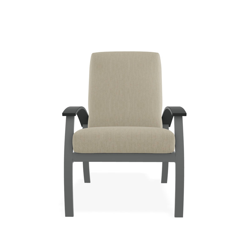 Belle Isle Outdoor Lounge Chair, Huskie, Graphite