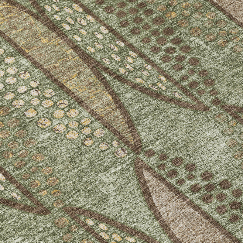 Tapis d'intérieur / extérieur lavable à la machine Chantille ACN2711, 8 pi x 10 pi, Olive