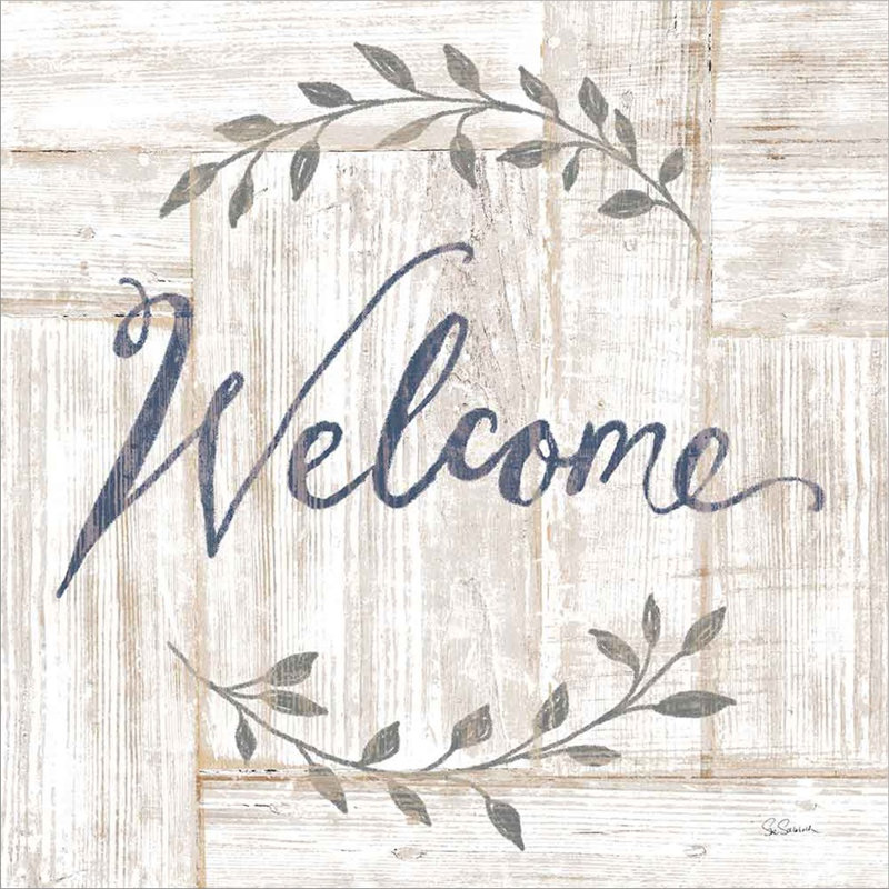 Woodgrain Welcome par Sue Schlabach - impression encadrée