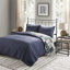 Courtepointe double / grand / marine, réversible avec patchwork et tissu écossais, 10% autres fibres, taies décoratives à fermeture à glissière bleu marine pour lit double / grand, motifs écossais, rembourrage en coton, fermeture à glissière facile à utiliser-117361694