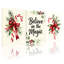 «Candy Cane and Holly Christmas», impression sur toile tendue à la main (ensemble de 3)-1707165050