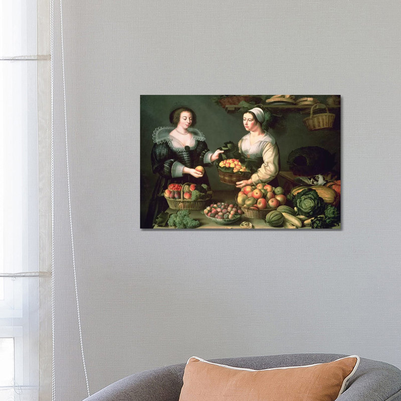 The Fruit And Vegetable Seller by Louise Moillon - Wrapped Canvas Painting