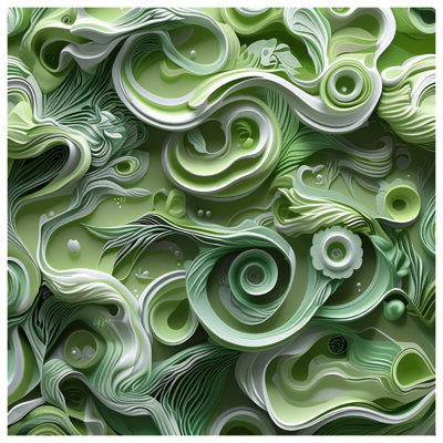 Intricate Green Swirls Wall Tapestry - Swirls Wall Decor
