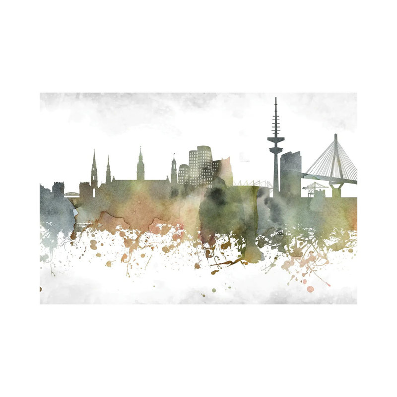 Dusseldorf Skyline by WallDecorAddict - Wrapped Canvas Print, 45.72cm H x 66.04cm W x 1.905cm D