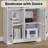 Rilion 74.6" H X 23.54" W Modern Wood 7-tier Storage Bookshelf With 4 Doors, Bookcase With Cube Storage Shelf 