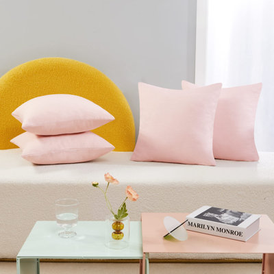 Faux Linen Pillow Covers( Set of 2)