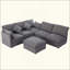 Canapé modulaire Canapé modulaire Canapé-lit en U Canapé-lit en L avec repose-pieds mobile et deux ports USB pour le salon