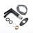 Single Hole Faucet Single-handle Bathroom Faucet with Deck Plate Matte Black-67192988