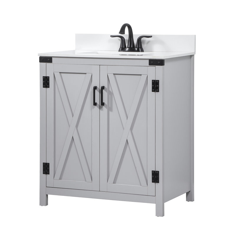 Ensemble de meuble-lavabo simple 30 po Slayton, Gris
