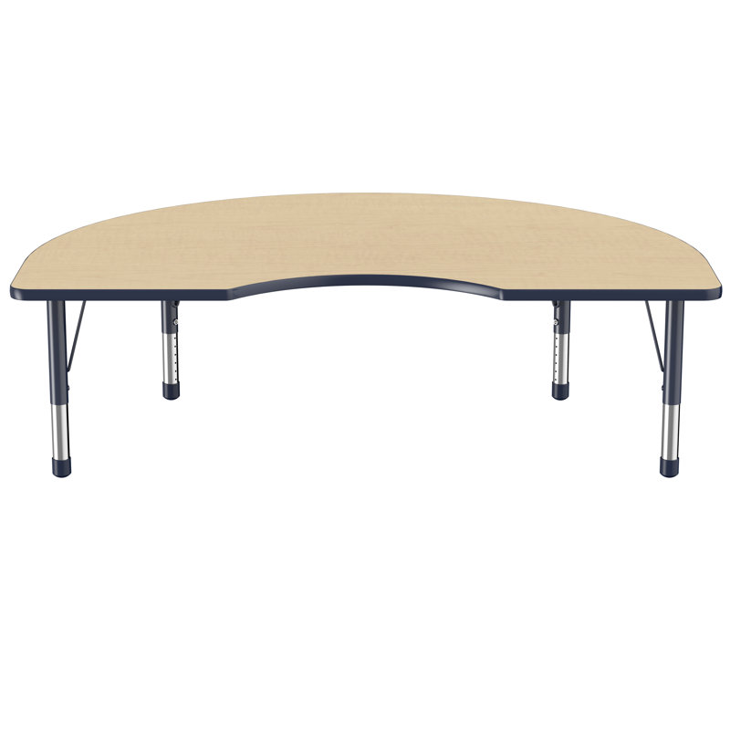 Table d'activité 48 "x 72" avec moulures en T et pieds réglables, Chêne Pasadena / noir, Chunky