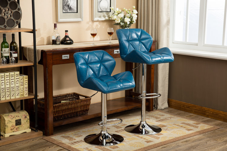 Marceline Swivel Adjustable Height Bar Stool
