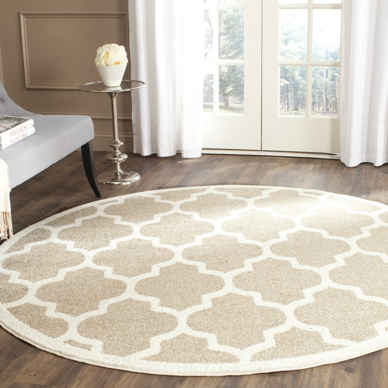 Tapis géométrique Daneya Performance, Rond 7 pi 1 po
