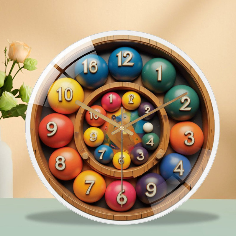 Horloge murale en bois 12 pouces