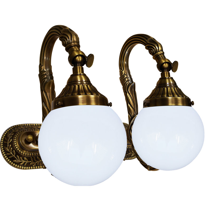 Fetzer Solid Brass Armed Sconce, Antique Brass