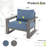 PureScape Hand-Painted Aluminum Outdoor Lounge Chair with Sunbrella Blue Cushions-122591344