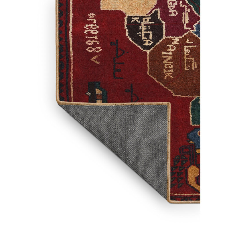 Tapis rouge / bleu, Rectangle 2 pi x 3 pi