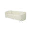 Canapé incurvé contemporain de 87 po beige: siège moelleux, conception épurée et structure durable - idéal pour les espaces de vie élégants-1864728411