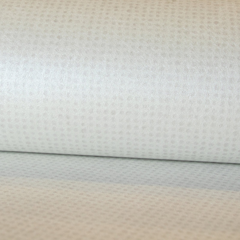 Akhila Smooth Glitter Mini Dots 10.05m x 53cm Wallpaper Roll, White