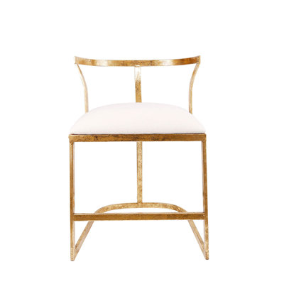18.5X19.5X27" Cavendish Chair, Distressed Gold