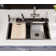 Deervalley 29.5" X 18" Smart Waterfall Kitchen Sink, Drop In Stainless Steel Digital Display Workstation Sink