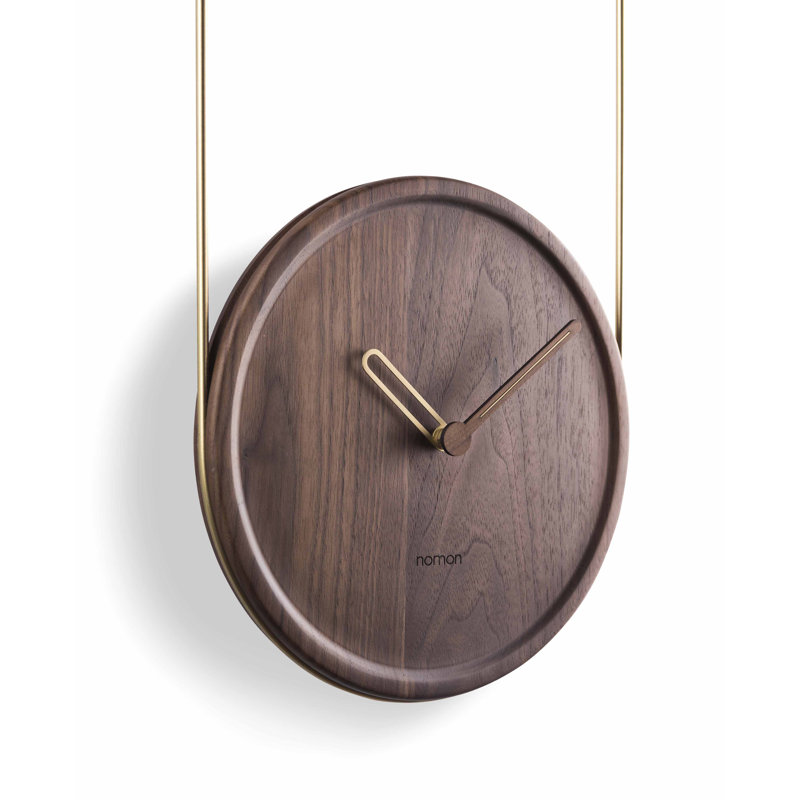 Colgante Wall Clock, Walnut/Brass