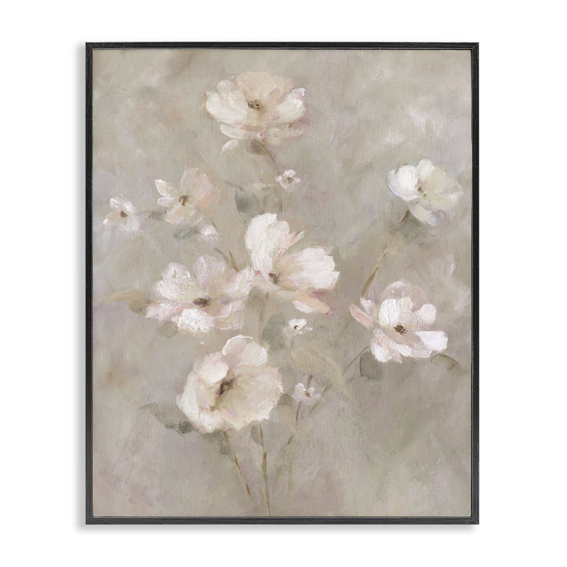 Giclée encadrée, arrangement floral délicat, par Carol Robinson, H 14 po x l 11 po, Giclée noire de minuit encadrée
