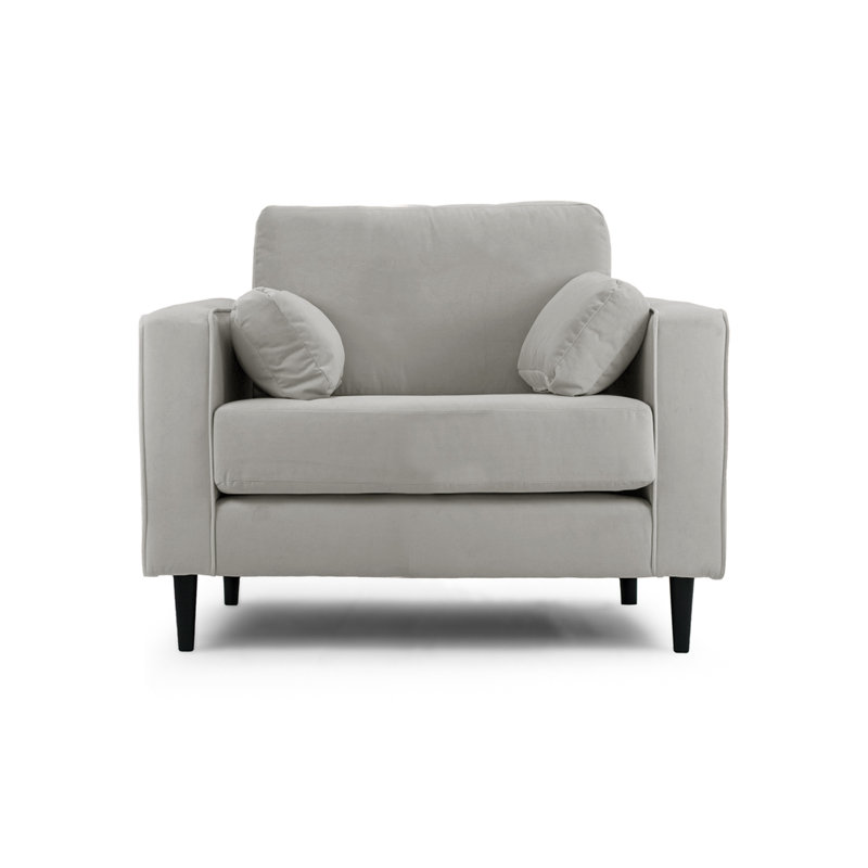 Millerville Velvet Armchair, Grey