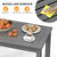 Table d'appoint de patio rectangulaire robuste en PEHD-2108234586
