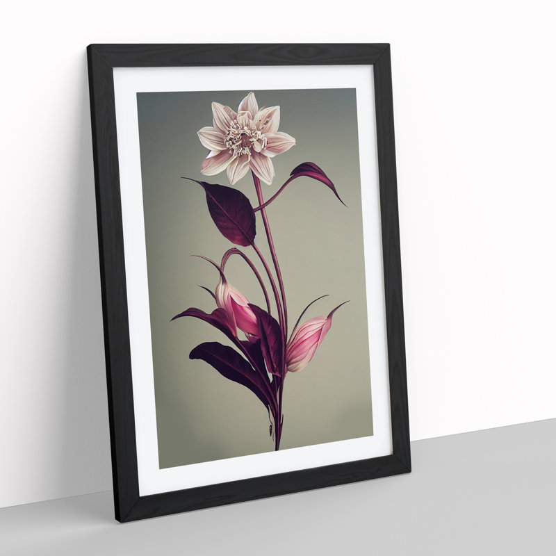 The Intense Flower - Single Picture Frame Print, Black Framed, 64cm H x 46cm W x 2cm D