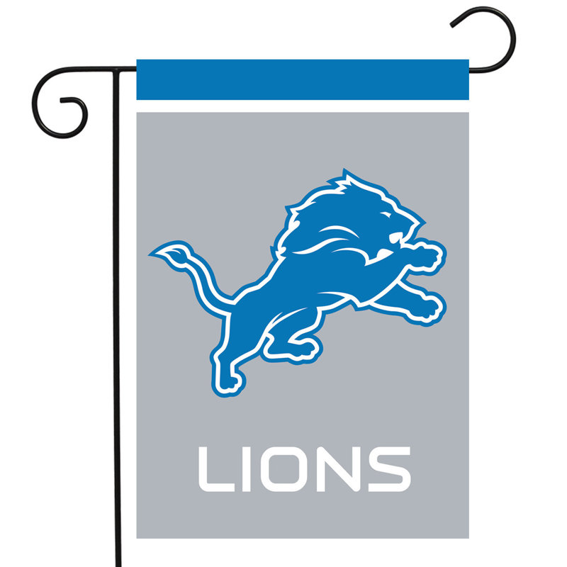 Detroit Lions NFL Licensed Garden Flag, Lions de Detroit, Bleu / gris / blanc
