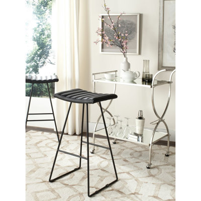 Kamyrie Upholstered Counter Stool with Metal Frame