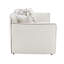 Causeuse en chenille beige avec 4 coussins