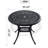 35.43-inch Cast Aluminum Patio Dining Table With Frame and Umbrella Hole