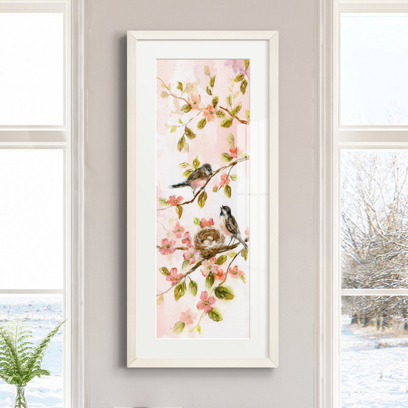 " Blushing Birds II ", White