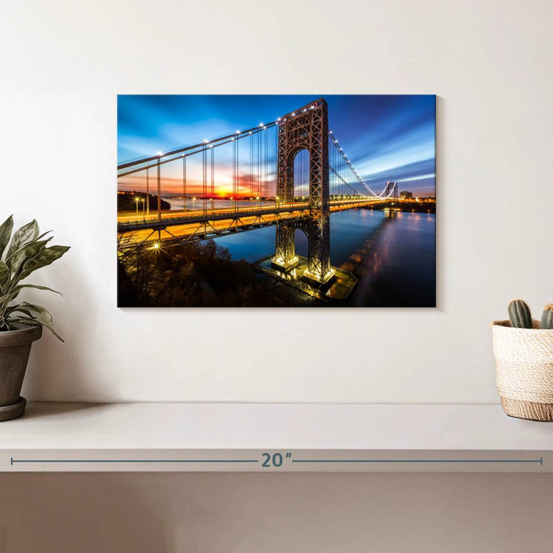 Lumières du pont Lilie George Washington, H 8 po x l 12 po