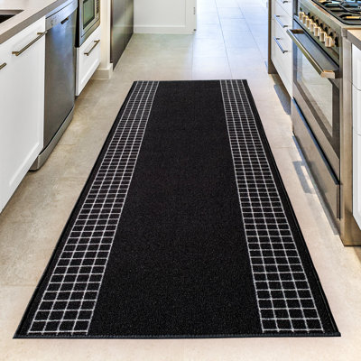 Tapis noir / blanc Anai